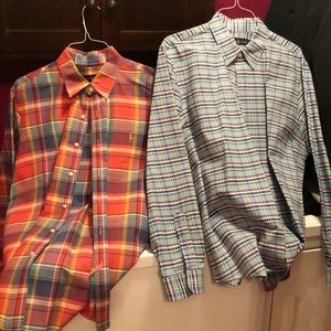 TWO men’s POLO button downs!